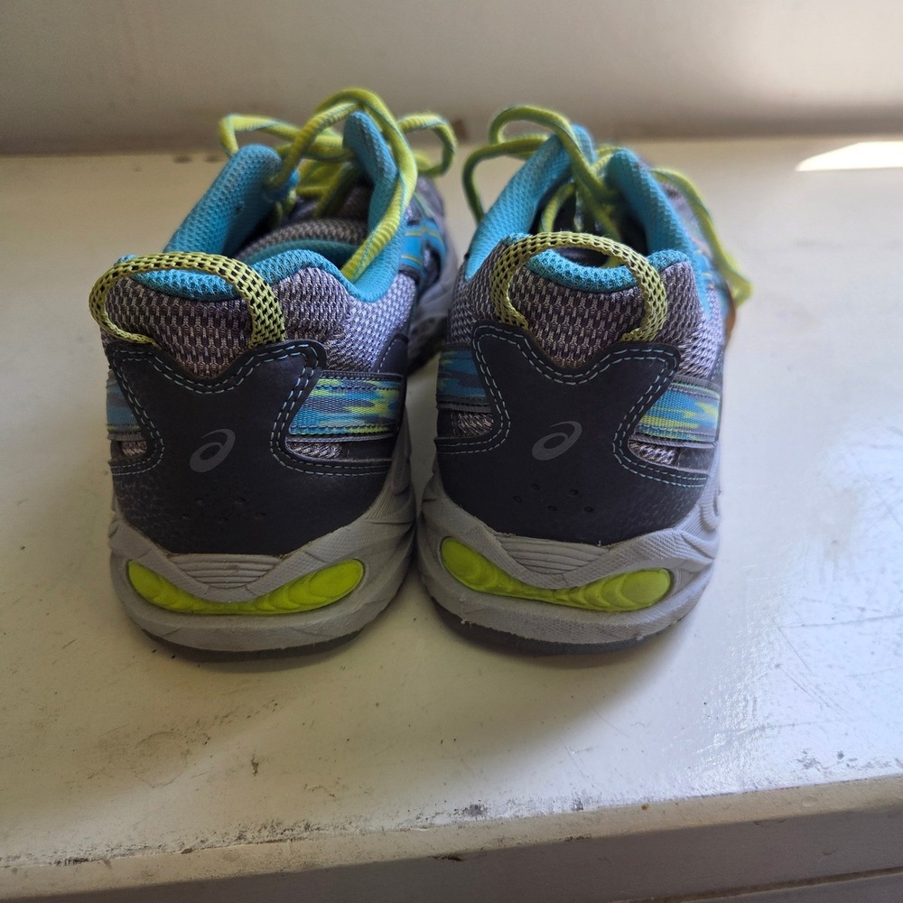 ASICS Gel-Venture 5 Trail Running Shoes Grey Blue Lime Green T5N8N Size 9.5 - Picture 5 of 7